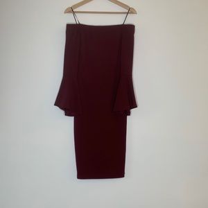Windsor XS midi dress with bell sleeves